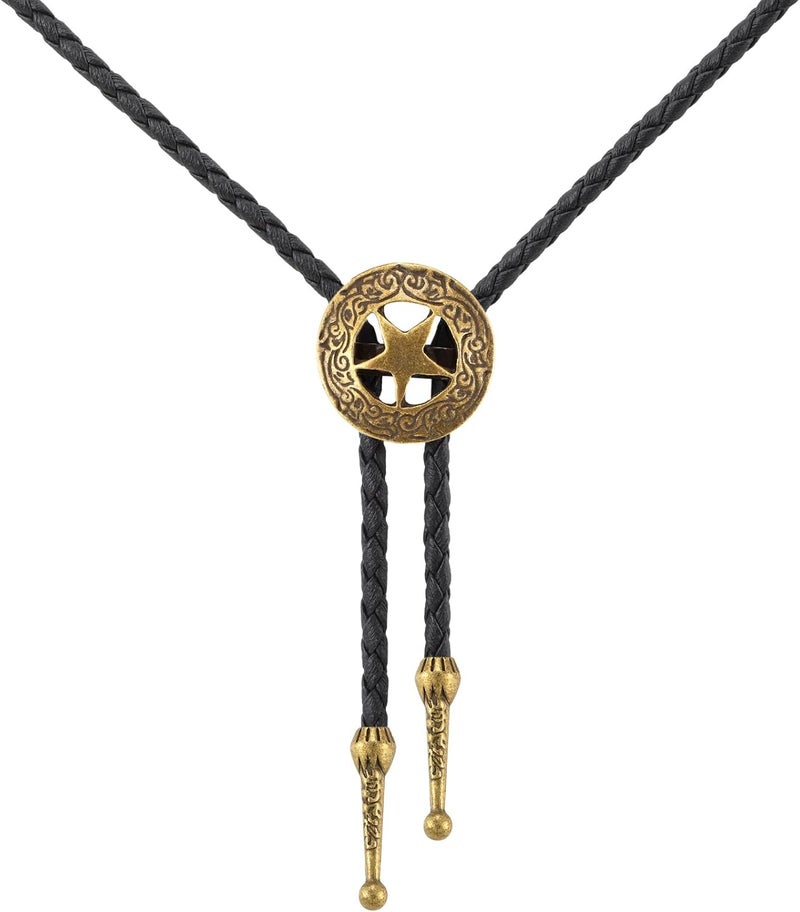 Sansths Bolo Tie for Men Cowboy Tie Native American Retro Western Necklace Cowboy Cowgirl Accessories for Men Women - Image 1